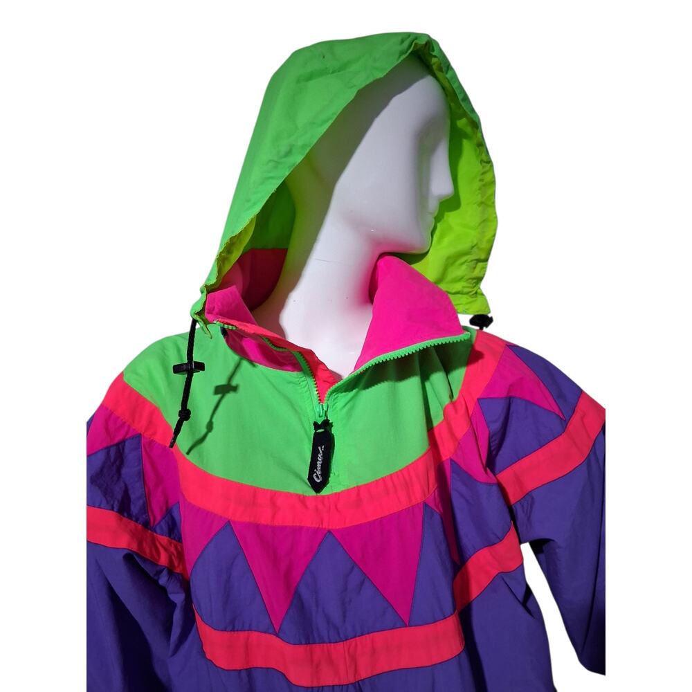 Vintage Cima Ski Wear‎ Women's size 10 Dopamine 80's Colour Block Ski Jacket - Picture 6 of 10